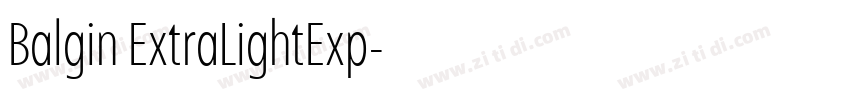 Balgin ExtraLightExp字体转换